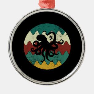 Oktopus Retro Ornament Aus Metall