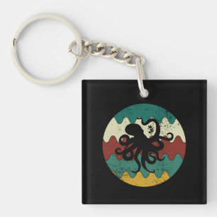 Oktopus Retro Schlüsselanhänger