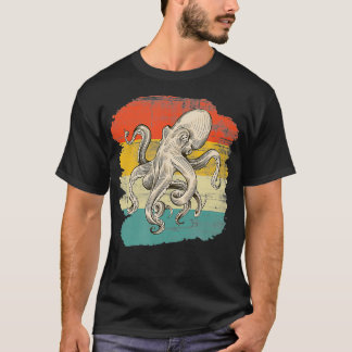 Oktopus Retro Vintag Kraken T-Shirt