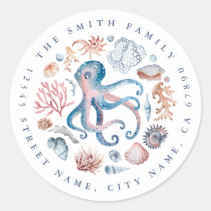 Oktopus Round Stickers