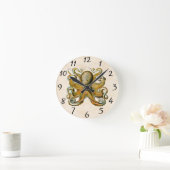 Oktopus Runde Wanduhr (Zuhause)
