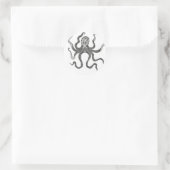 Oktopus Runder Aufkleber (Tasche)