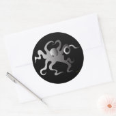 Oktopus Runder Aufkleber (Umschlag)