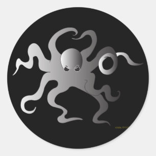 Oktopus Runder Aufkleber