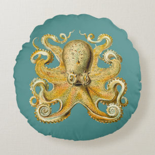 Oktopus runder Kissen
