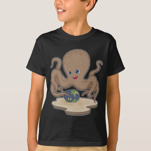 Oktopus Schatztruhe T-Shirt (Vorderseite)