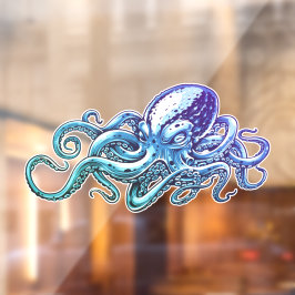 Oktopus Schöne Kunst Fensteraufkleber
