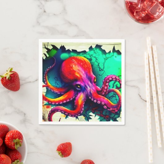 Oktopus Serviette (Beispiel)