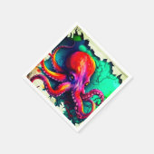 Oktopus Serviette (Ecke)