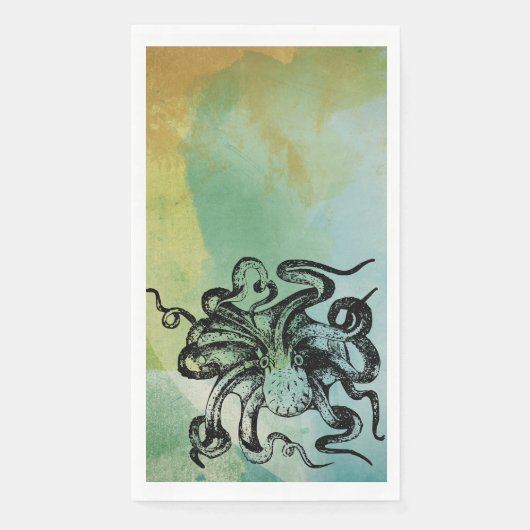 Oktopus Serviette (Vorderseite)