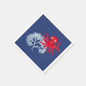 Oktopus Serviette (Ecke)