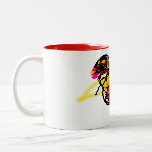 Oktopus Spaß Zweifarbige Tasse (Links)