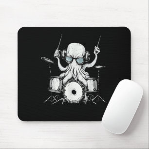 Oktopus spielt Schlagzeug Schlagzeugspieler Drumme Mousepad