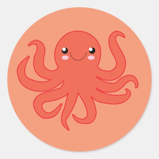 Oktopus Stickers (Vorderseite)