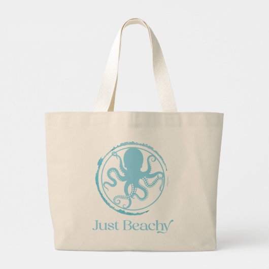 Oktopus-Strandtasche Jumbo Stoffbeutel (Rückseite)
