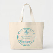 Oktopus-Strandtasche Jumbo Stoffbeutel (Vorne)