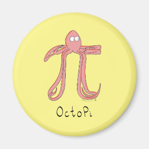 Oktopus Süßer Mathe-Pi-Tag-Magnet Magnet