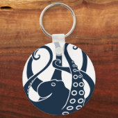 Oktopus-Tintenfisch-Tintenfisch Schlüsselanhänger (Vorderseite)