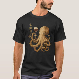 Oktopus trinken Tee unter dem Kirschbaum Kunst