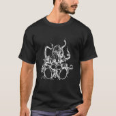 Oktopus Trommler-Trommler T-Shirt (Vorderseite)