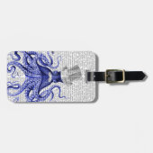 Oktopus über Stadt Gepäckanhänger (Vorderseite horizontal)