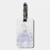 Oktopus über Stadt Gepäckanhänger (Rückseite vertikal)