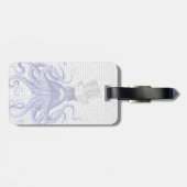Oktopus über Stadt Gepäckanhänger (Rückseite horizontal)