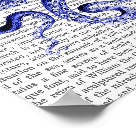 Oktopus über Stadt Poster (Ecke)