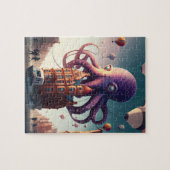 Oktopus überholt städtisches Puzzle (Horizontal)
