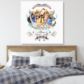 Oktopus - überzogene Canvas Leinwanddruck (Insitu (Schlafzimmer))
