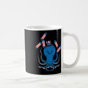 Oktopus-Unabhängigkeitstag im Juli Amerika Frauen Kaffeetasse