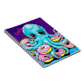 Oktopus und Donuts Spiral Foto Notebook Notizblock (Rechte Seite)