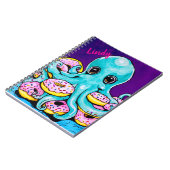 Oktopus und Donuts Spiral Foto Notebook Notizblock (Linke Seite)
