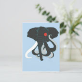 Oktopus und Elefant Postkarte (Stehend Vorderseite)