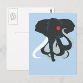 Oktopus und Elefant Postkarte (Vorne/Hinten)