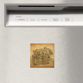 Oktopus und Schatztruhe Magnet (In Situ (Geschirrspüler))
