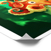 Oktopus und seine Bücher Poster (Ecke)