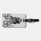 Oktopus und Tauchhelm Gepäckanhänger (Vorderseite horizontal)