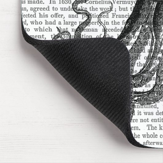 Oktopus und Tauchhelm Mousepad (Ecke)