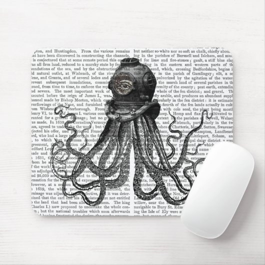 Oktopus und Tauchhelm Mousepad (Mit Mouse)