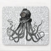 Oktopus und Tauchhelm Mousepad (Vorne)