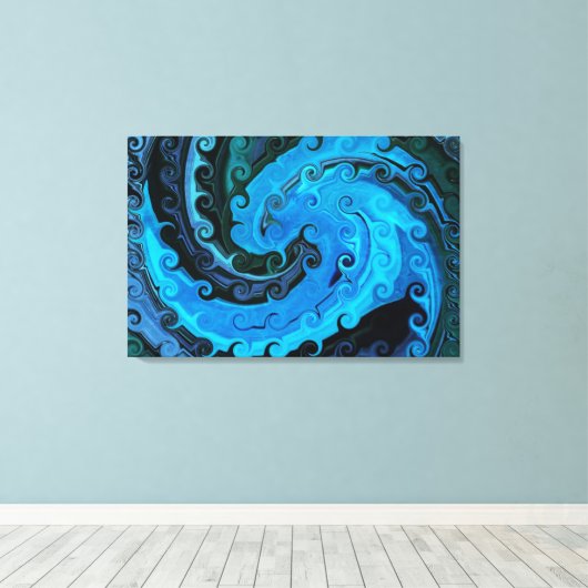 Oktopus unter dem Meer Abstrakt ummantelte Canvas Leinwanddruck (Insitu (Holzboden))