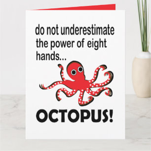 Oktopus unter dem Meeres-Tierfisch Funny Octopus Karte