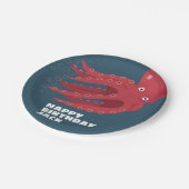 Oktopus Untersee Pappteller (Schrägansicht)