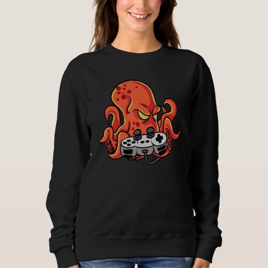 Oktopus Video Gamer mit Controller Console Game P Sweatshirt (Vorderseite)