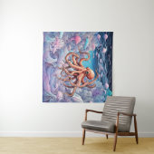 Oktopus Wandteppich (Beispiel (Horizontal))