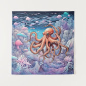 Oktopus Wandteppich (Vorderseite)