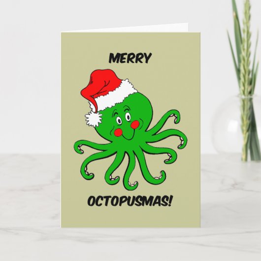 Oktopus Weihnachten (Vorderseite)