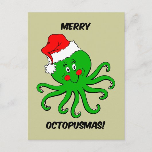Oktopus Weihnachten (Vorderseite)