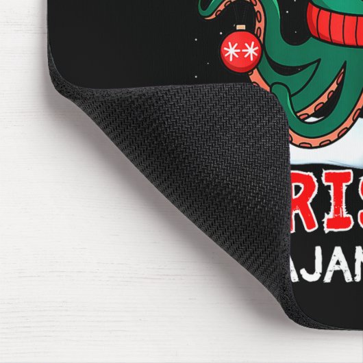 Oktopus Weihnachtspyjama Xmas Weihnachtsmann Hut O Mousepad (Ecke)